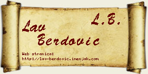 Lav Berdović vizit kartica